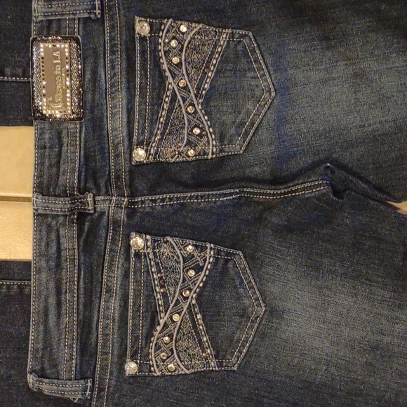 Ladies vintage Grace in LA Low rise flared bottoms Sz 3 Jr's - Picture 5 of 9